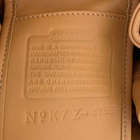 COACH vintage Elegant yellow/brown  Leather Shoulder/Crossbody bucket bag - Picture 7 of 13